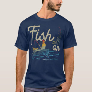 Fish On Fishing for Bass Fisherman Funny Vintage M T-Shirt