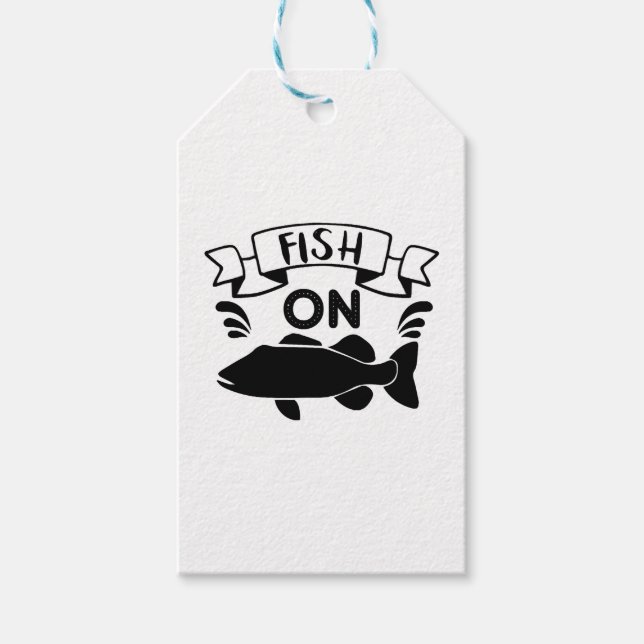 Fish On Fishing Gift Tags (Front)