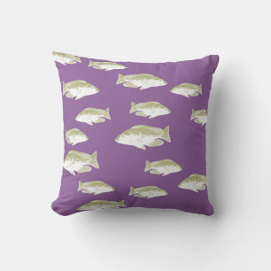 Fish on purple cushion
