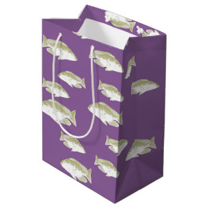 Fish on purple medium gift bag