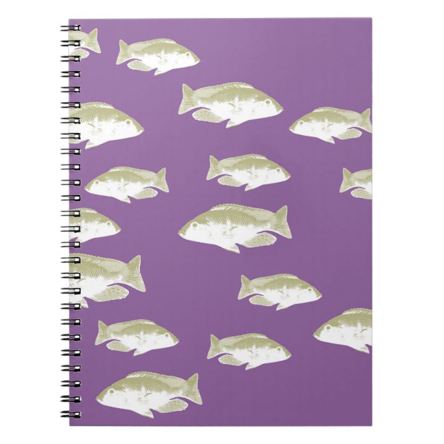 Fish on purple notebook (Front)