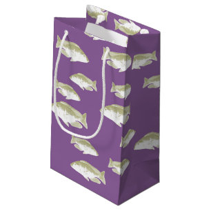 Fish on purple small gift bag