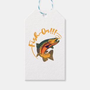 Fish On Rainbow Trout Fishing Gift Tags