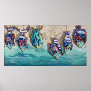 Fish on sail poster
