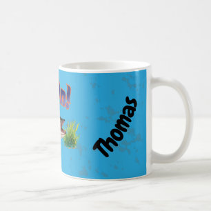 "Fish On!" Trophy Pike In Natural Habitat Coffee Mug