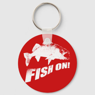 Fish on walleye key ring