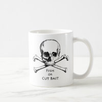 "Fish or Cut Bait" Jolly Roger Pirate Logo
