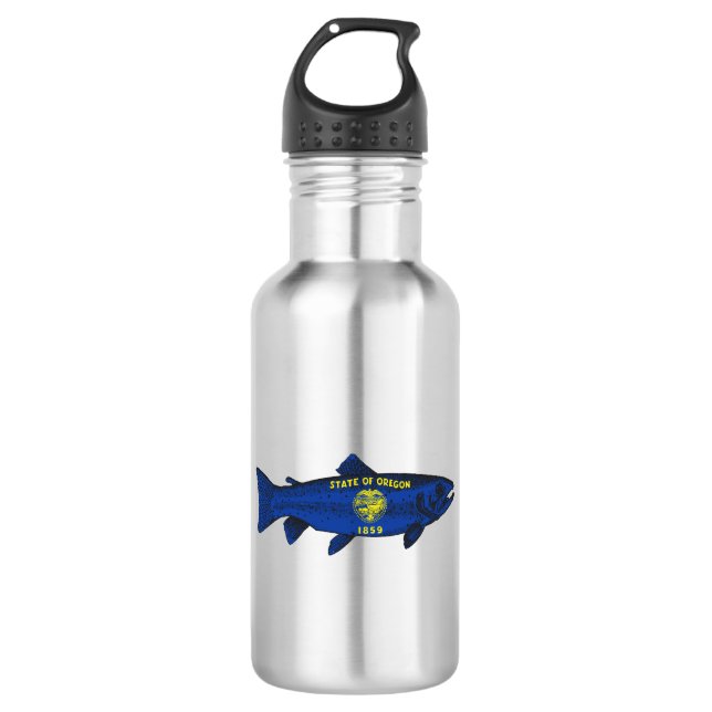 Fish Oregon Trout 532 Ml Water Bottle (Front)