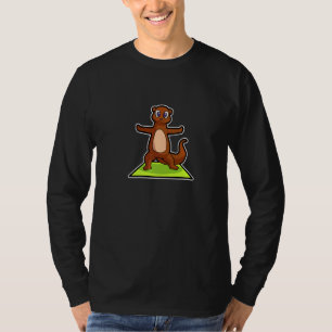 Fish Otter Yoga Poses Sport Gymnastics Ohm Heartbe T-Shirt