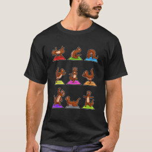 Fish Otter Yoga Poses Sport Gymnastics Ohm Heartbe T-Shirt
