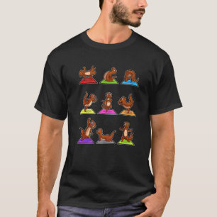 Fish Otter Yoga Poses Sport Gymnastics Ohm Heartbe T-Shirt