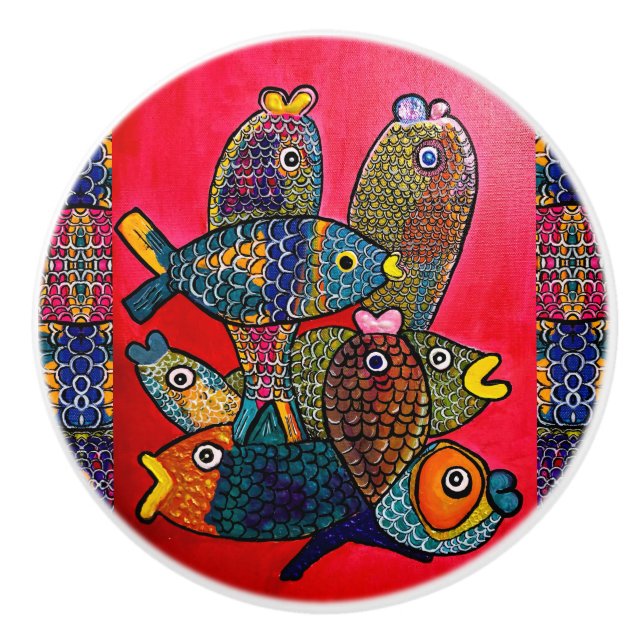 Fish out Ceramic Knob (Front)