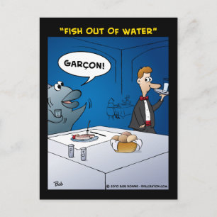 "Fish Out Of Water" Postcard