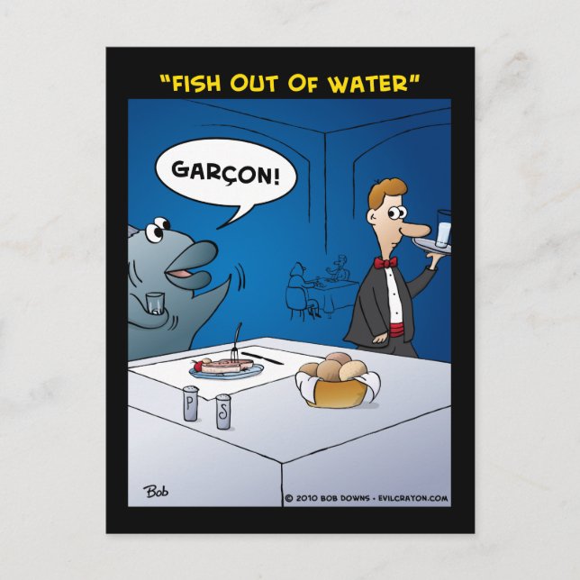 "Fish Out Of Water" Postcard (Front)