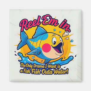 Fish Outta Water Fun Magnet