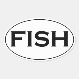 FISH Oval Logo Sticker