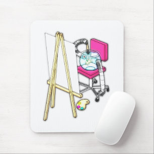 Fish Painter ("Water Colour") -  Mouse Mat