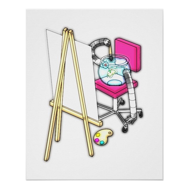 Fish Painter ("Water Colour") -  Poster (Front)