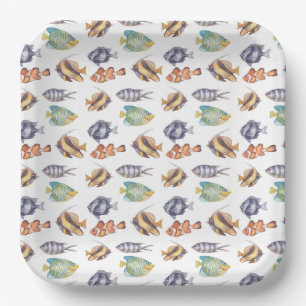 Fish Paper Plates, Under the Sea Birthday Party Plate