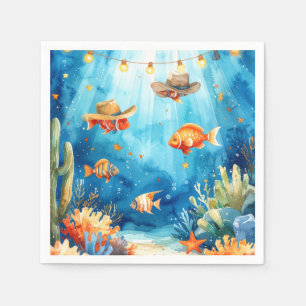 Fish Party Texas themed Napkin
