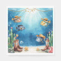 Fish Party Texas themed Napkin