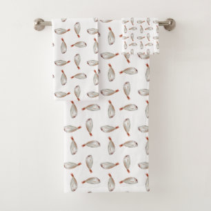 Fish pattern bath towel set