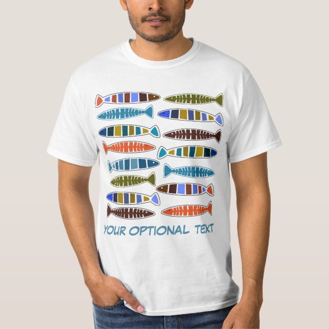 Fish Pattern custom text shirts & jackets (Front)