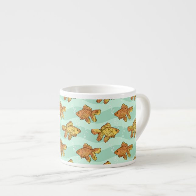 Fish-pattern Espresso Cup (Front Right)