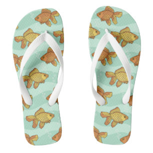Fish-pattern Flip Flops