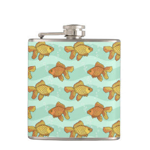 Fish-pattern Hip Flask