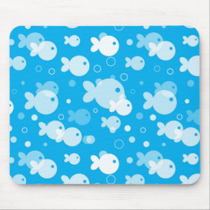 fish pattern mouse mat