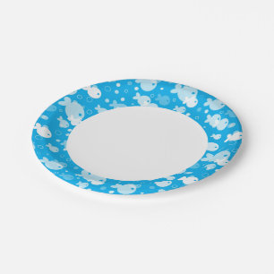 fish pattern paper plate