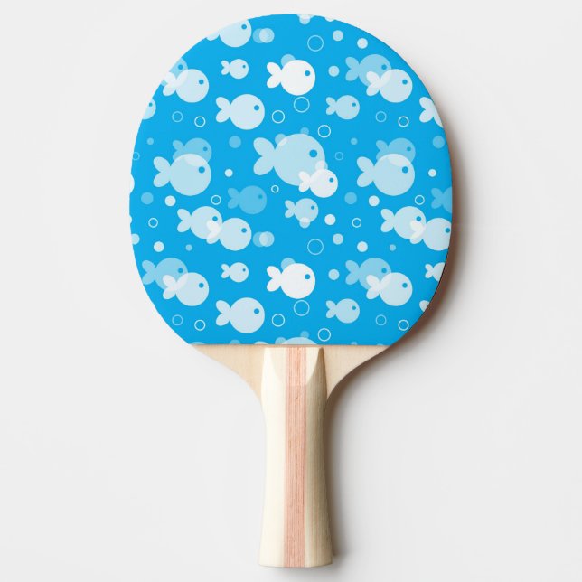 fish pattern ping pong paddle (Front)