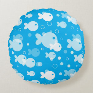 fish pattern round cushion