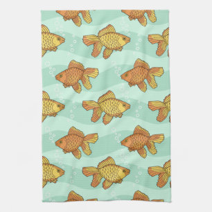 Fish-pattern Tea Towel