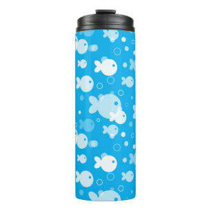 fish pattern thermal tumbler