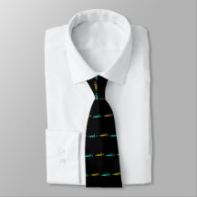FISH PATTERN. UNIQUE BLACK TIE WITH FISH.