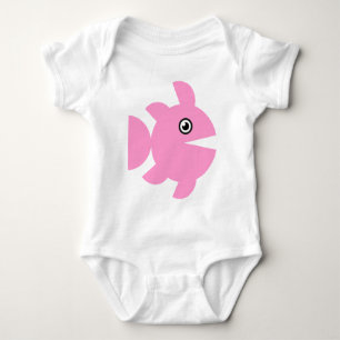 Fish - Pink Baby Bodysuit