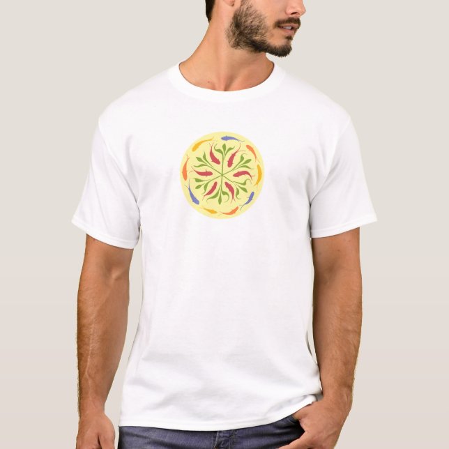 Fish / Pisces Mandala (Islamic) T-Shirt (Front)