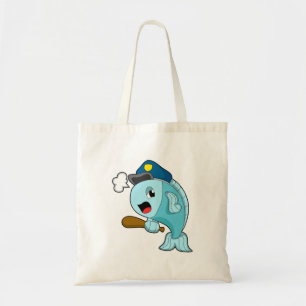 Fish Police officer Police hat Tote Bag