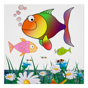 Fish Poster Beach House Posters