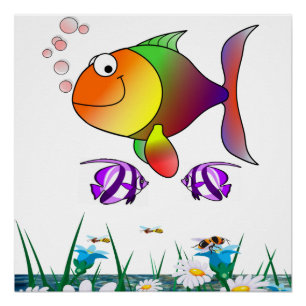 Fish Poster Beach House Posters