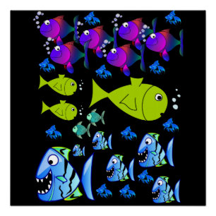 Fish Poster Beach House Posters