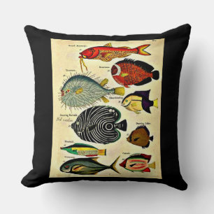 fish print cushion