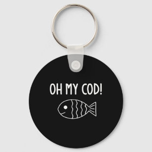 Fish Puns, Oh My Cod, Funny, Jokes, Sarcastic  Key Ring