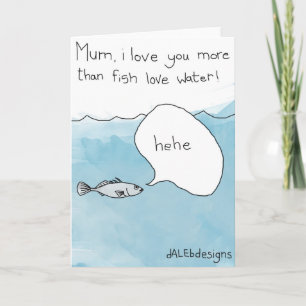 Fish related Happy Mothers Day Card