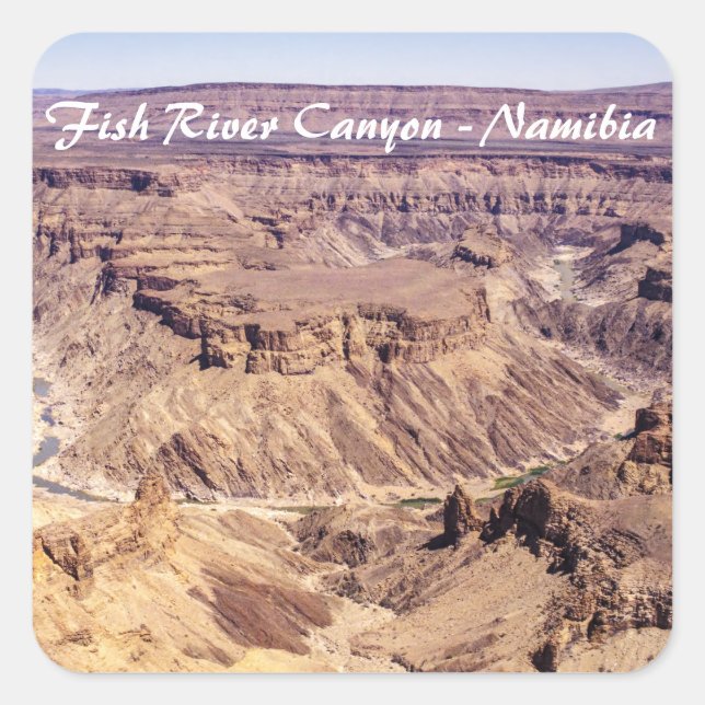 Fish River Canyon in South Namibia, Africa Square Sticker (Front)