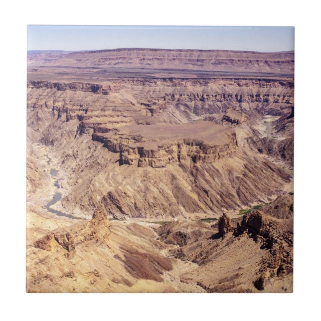 Fish River Canyon in South Namibia, Africa Tile (Front)
