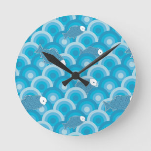 Fish Round Clock
