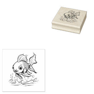 Fish Rubber Stamp